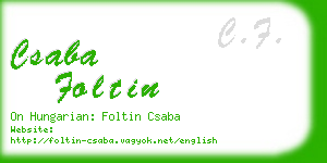 csaba foltin business card